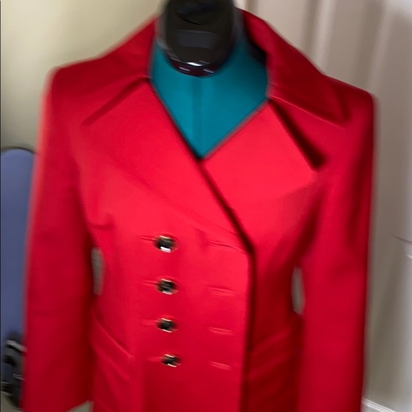 Red Dress Coat - Picture 2 of 15